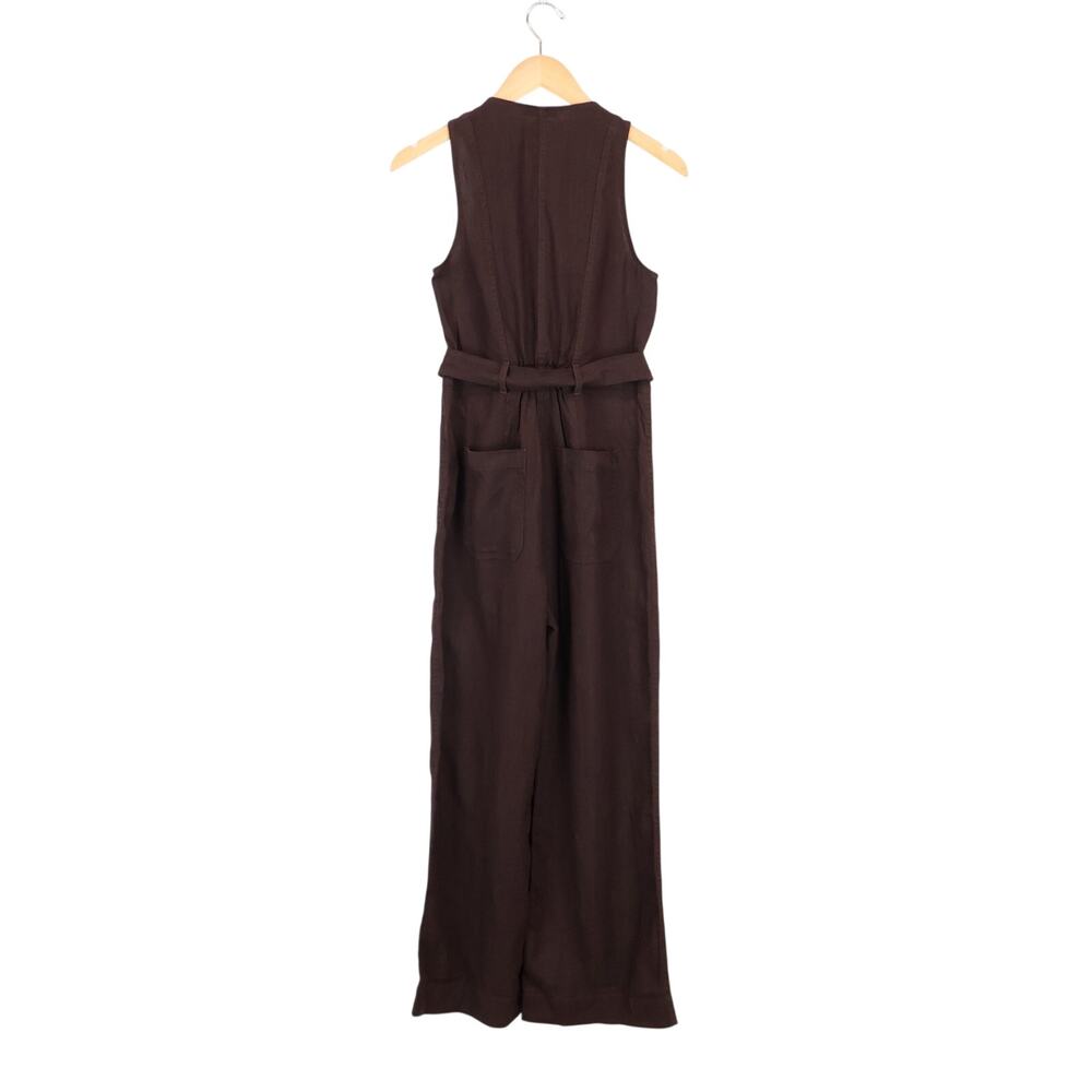 Madewell Utility Coverall Straight Leg Jumpsuit Cocoa Brown Size 00 NWT - Picture 7 of 8